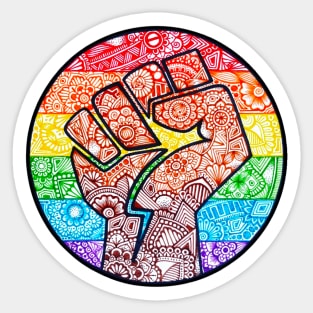 Raised Fist for Black Pride Sticker